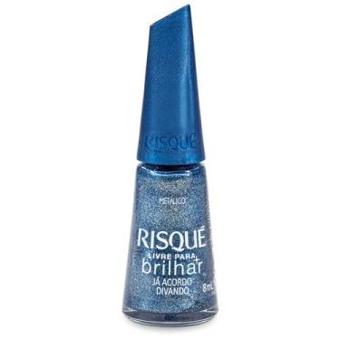 Imagem de Esmalte Risque Livre para Brilhar Azul Metálico Já Acordo Divando com 