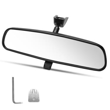 Imagem de ZLPTEAM Espelho retrovisor antirreflexo grande de 10,5 polegadas, kit de espelho interno universal com visão noturna grande angular para carros, caminhões, SUVs, compatível com Toyota, Honda, Ford