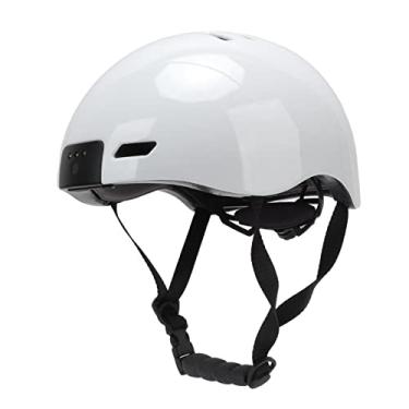 Imagem de Akozon Capacete de Bicicleta Inteligente 1080p Com Câmera, de Iluminação Ajustável e Conforto Aprimorado para Ciclistas Masculinos e Femininos (Branco)