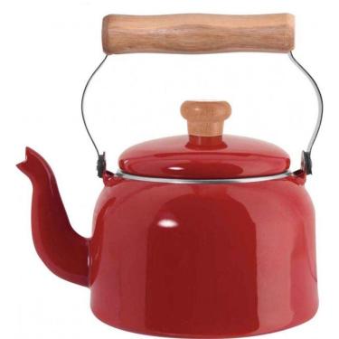 Imagem de Chaleira Esmaltada Vermelha 1,8 L Ewel Linha Ágata - 152-004