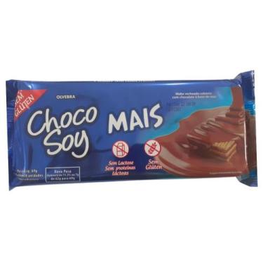 Imagem de Wafer Coberto Com Chocolate Chocosoy Mais Tipo Bis Olvebra 62G