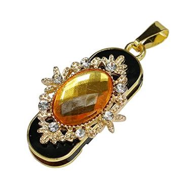 Imagem de Colar de flores de 128 GB modelo unidade USB Flash Drives Flash Drive Pen Drive USB 2.0 Flash Drive U Disk USB Drive USB Stick Thumb Drive (Dourado)