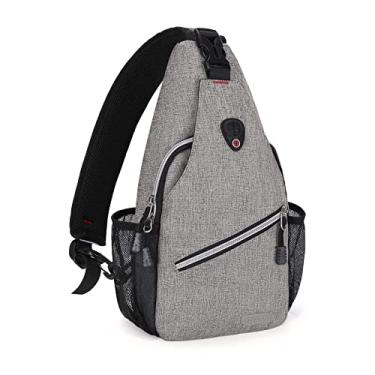 Imagem de Mochila MOSISO Mini Sling, pequena mochila para caminhada, viagem, ao ar livre, casual, esportiva, Cinza, One_Size