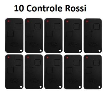 Imagem de Kit 10 Controle Remoto Rossi Portão 433mhz Tx Hcs Fs Preto