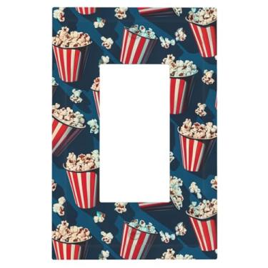 Imagem de 1 Gang Single GFCI Outlet Covers Decorador/Rocker Light Switch Placa de Parede Cinema Filmes Dispositivo Elétrico Face Plug Plate Cover para Receptáculo Dimmer Tomada USB