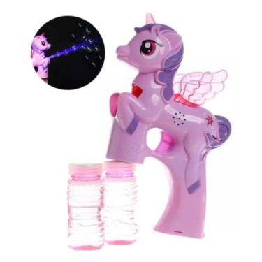 Imagem de Brinquedo Lança Bolhas De Sabão Unicórnio Com Som E Luz - Toys, Rosa