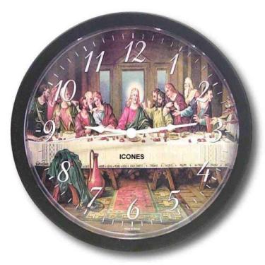 Imagem de Relógio de Parede Preto Santa Ceia Ícones 510788 - ICONES