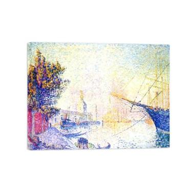 Imagem de Paul Signac Famosas Pinturas-Impressas em Tela-Veneza-Moderno Pôster Decoração Sala de Estar e Quarto 40x50cm16x20in Tela Embrulhada