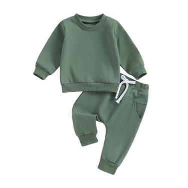 Imagem de Conjunto de roupas Baby Boy Fall, moletom de manga comprida, calça ver
