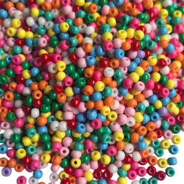 Imagem de ARTISAMILY 1100 peças de contas de semente de vidro de 4 mm para pulseiras, pequenas contas redondas de panificação, joias, espaçador, pequeno, solto, colorido, artesanal, miçanga para fazer joias