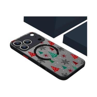 Imagem de Capa Magnética Com Padrão De Natal Para iPhone 13 pro Max 12 pro 11 Ma