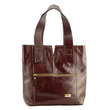 Imagem de Bolsa Feminina Social de Ombro Souli em Couro Legitimo | Prática e Elegante - BETANIA COUROS (Café)