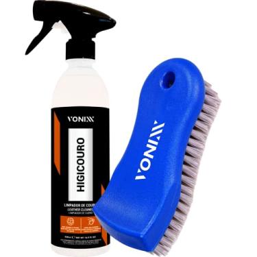 Imagem de Kit Limpeza de Banco de Couro Higicouro Vonixx + Escova Cerdas Macias Vonixx