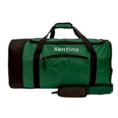 Imagem de Mala Sacola de viagem Dobrável Grande com Rodinhas Santino Cor:Verde/Preta;tamanho:G
