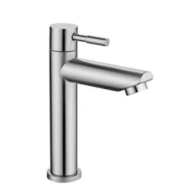 Imagem de Torneira Banheiro Premium Lavabo Pia Lavatório Alto Padrão Luxo Aço Inox 304 1/4 de Volta (Prata)