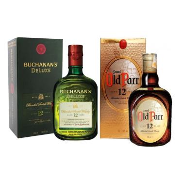 Imagem de Whisky Grand Old Parr 1L + Buchanan's Deluxe 1L