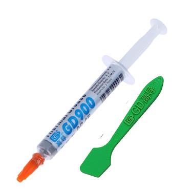 Imagem de Pasta Térmica GD900 4G 4,8WmK Para Cpu/ Ps3/ps4/xbox360/one/pc Kit 4 em 1 Espátula e 2 Luva de Dedo Para Aplicação