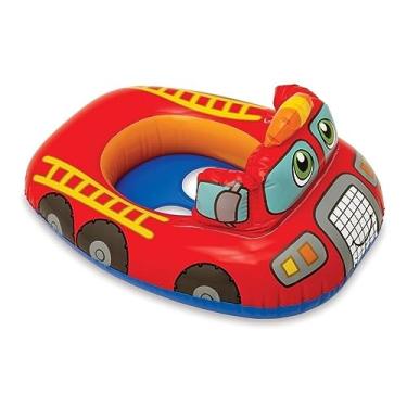 Imagem de Boia Bote Inflável Baby Infantil Praia Piscina Kiddie vermelho