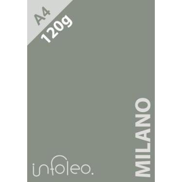 Imagem de Papel A4 120G Milano Cinza Color Plus - 10 Unidades