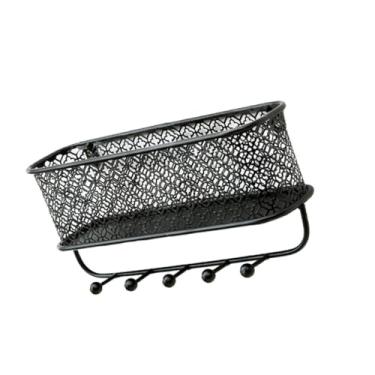 Imagem de ABOOFAN 1 Unidade cremalheira do gancho prateleira de parede prateleira de armazenamento cesta de armazenamento decorativa prateleiras pretas para parede prateleiras de armazenamento chave