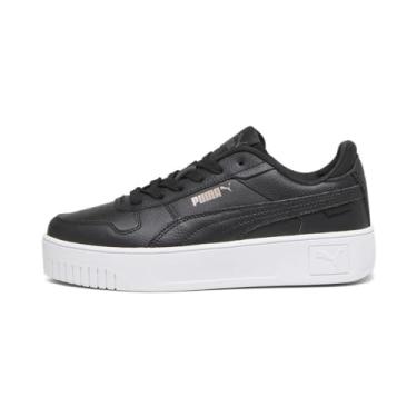 Imagem de PUMA Tênis infantil unissex Carina Street, Preto-puma preto-rosa ouro-puma branco, 18