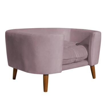 Imagem de Caminha de Pet Veludo Rosê - Vallisa Decor
