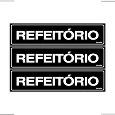 Imagem de Combo 3 Placas De Sinalização Refeitório 30x7 Ekomunike - A-426 F9e