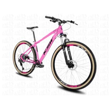 Imagem de Bicicleta Aro 29 KSW XLT100 Com 12 Toda Relação 1x12 Completa Absolute Catraca 11/52 dentes Freio Hidraulico Suspensão com trava,17,Rosa Preto