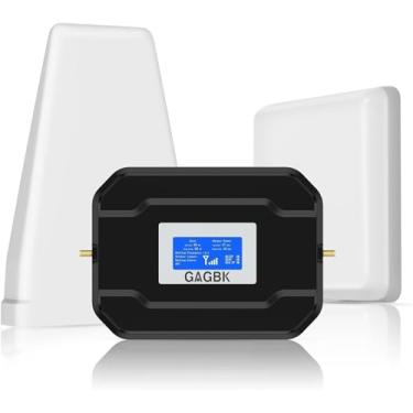 Imagem de GAGBK Amplificador de Sinal Celular 2024 - Booster de Sinal 5G - Banda 2/4/5/12/13/17/25/66 - até 5500 m² - Compatível com todas as Operadoras