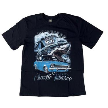 Imagem de Camiseta Carro Chevette Tubarão Blusa Adulto Unissex Carro Antigo Retr