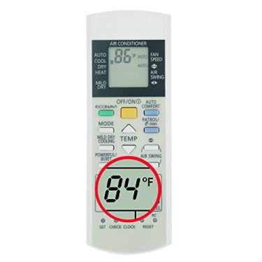 Imagem de CHOUBENBEN Substituição para controle remoto de ar condicionado Panasonic CS-E18JKK CS-E18NKUA CS-E22JKK CS-E24NKUA CS-E18NKUA CS-E24NKUA (tela em Fahrenheit e Celsius)