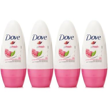 Imagem de Dove Desodorante antitranspirante Roll-On, Go Fresh Romã e Verbena Limão, 50 ml (pacote com 4)