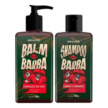 Imagem de Kit 1x Balm E 1x Shampoo Para Barba Guaraná 120g Don Alcides