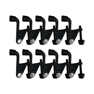 Imagem de Design House 189084 Parada de porta com pino de dobradiça jumbo, pacote com 10, preto fosco, 10 peças