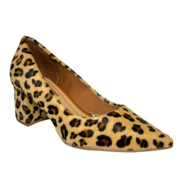 Imagem de Bottero, Sapato Fem Bottero Scarpin Couro Animal Print Onça 354901-33 Tamanho:36;Cor:Onça