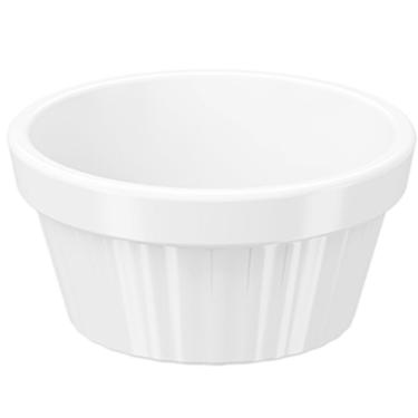 Imagem de 50 Ramequins Restaurante 30ml Mini Servir Molhos Shoyu Branco Canelado Uno Coza