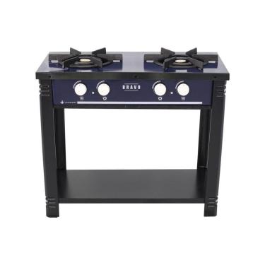 Imagem de Fogão Industrial Esmaltado Baixa Pressão Gás Bravo 2 Bocas Br2b Az - Venâncio Azul Azul