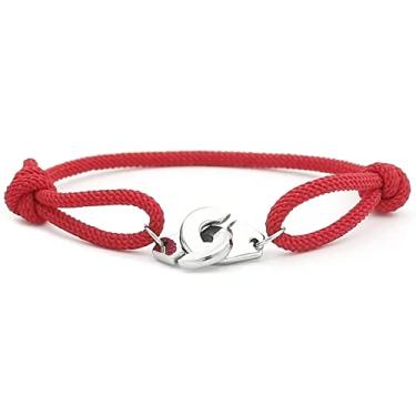 Imagem de FLEXO Pulseira de algema ajustável interligada cadeado parceiro de pulso neutro casais amuleto elo punho declaração de relacionamento joias parceiro no crime amizade praia boho pulseiras, 7, Aço