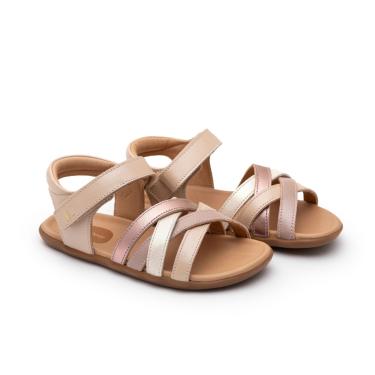 Imagem de Infantil - Sandália Tip Toey Joey Criss Cross Rosa e Branco  menina