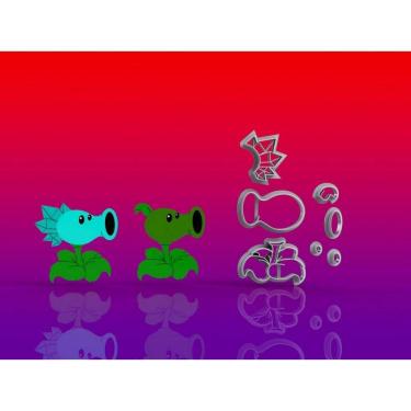 Imagem de Cortador Plants Vs Zombies - Flor 2 Modular Tamanho 5 Cm