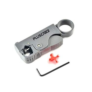 Imagem de PlusCable Alicate De Decapar Cabo Coaxial Lt-S20 Cinza - Com 2 Lâminas Compatível Com Cabos De 4 6 8 E 12Mm
