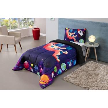 Imagem de Kit Edredom Plush Fofinho Infantil Dupla Face Dream 2 Peças Solteiro -