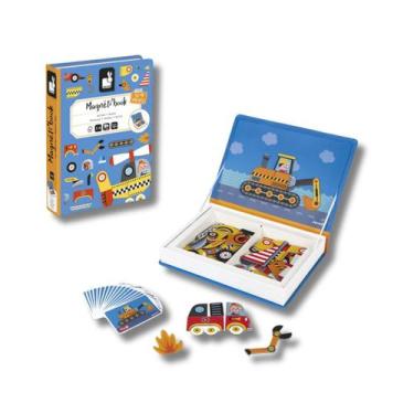 Imagem de Livro Magnetico Infantil Educativo Montessori Veiculos Janod
