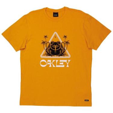 Imagem de Camiseta Masculina Oakley Psy Frog Triangle Print Tee, Amber yellow, G