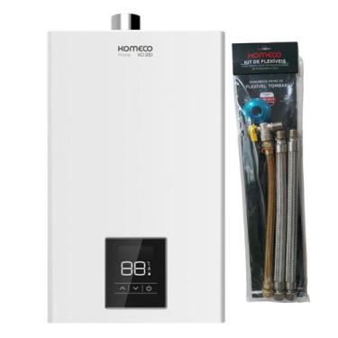 Imagem de Aquecedor De Água A Gás Komeco KO 21 D Prime 21 Litros Gn Com Kit Liga