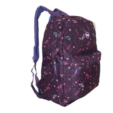 Imagem de Mochila Florida Feminina Rabisk Costas Preta Cores Floral