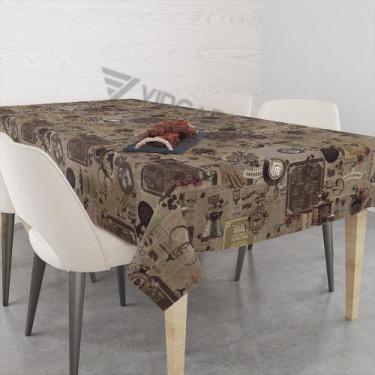 Imagem de Toalha De Mesa Retangular Impermeavel Termica Estampada 2,00 x 1,40 m 