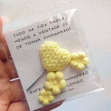 Imagem de Enfeite de Chimarrão - Florzinhas - Chima Florido, Amarelo Bebe