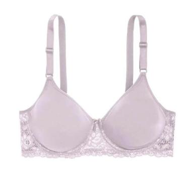 Imagem de Sutiã Sustentação Microfibra Com Renda Triumph 24785, Lilás, 50