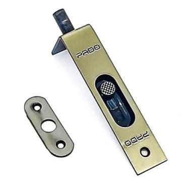 Imagem de Trinco De Embutir Aço Para Porta De Madeira Bronze Pado